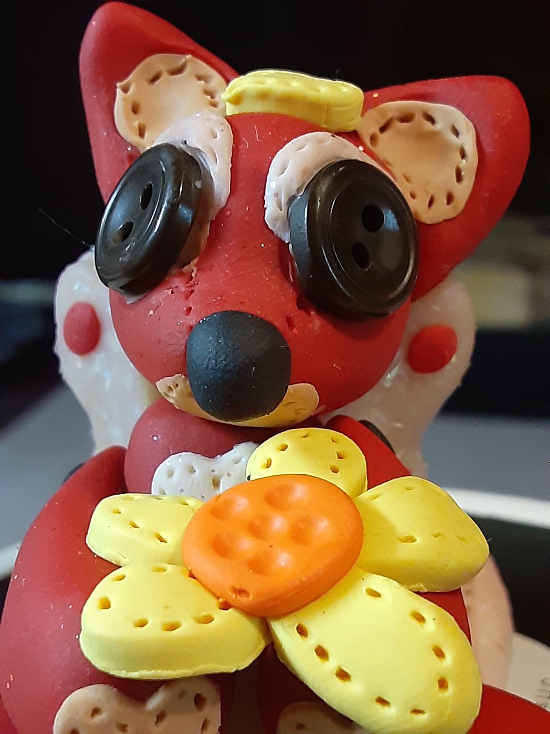 Flower fox stuffed toy