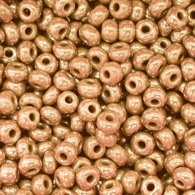 Czech Seed Beads 8/0 size Opaque Pink Luster 30g - Image 2